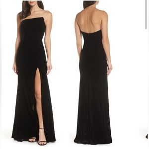 Xscape Strapless Velvet Gown